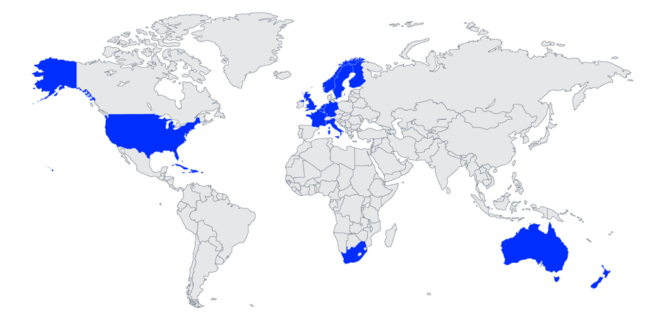 Picture of Oceanvolt's geographical key markets